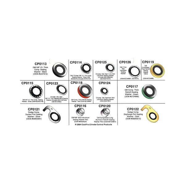 Universal Sealing Washer Box Kit 9" x4.7" x1.2"